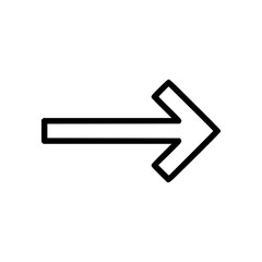 Poster - Arrow icon in minimalist style indicating direction  