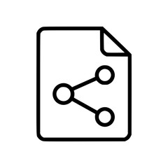 Poster - Outline icon of a document representing file sharing concept  