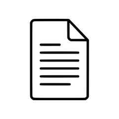 Poster - Outline icon of a document with text