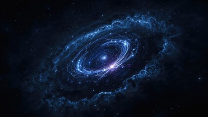 Poster - Detailed photo illustrating the concept of dark matter in space