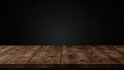 Poster - Classic wooden table displayed on a shadowy background