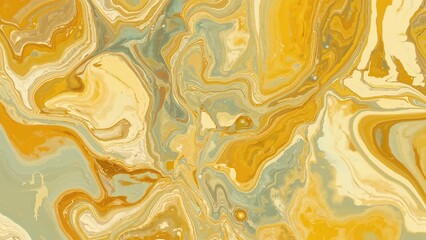 Poster - Dynamic fluid art composition with marble effects. Acrylic canvas painting blending gradients and splashes. Alcohol ink backdrop featuring undulating patterns.