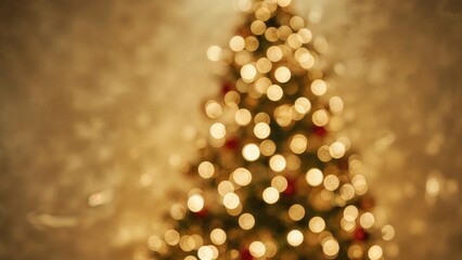 Poster - Blurred illumination of seasonal tree for winter celebration