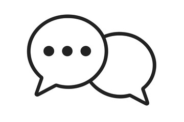 Leinwandbilder - Vector speech bubbles icon. Symbol for chat, dialogue, message, and communication. Graphic element for conversation, discussion, comment, forum, and social media design.