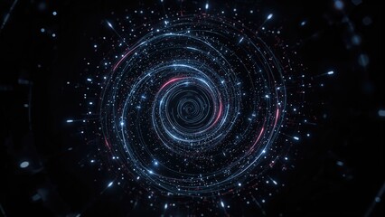 Fototapete - Glowing halo effect on a sleek dark backdrop