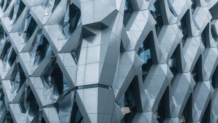 Poster - Contemporary Metal Cladding Showcasing Geometric Architecture