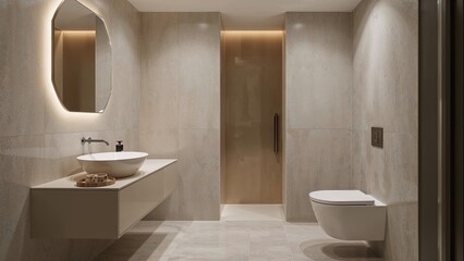 Poster - Contemporary toilet room setup
