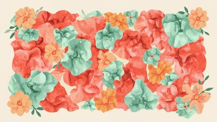 Poster - Decorative abstract background of crinkled paper showcasing flower-inspired design