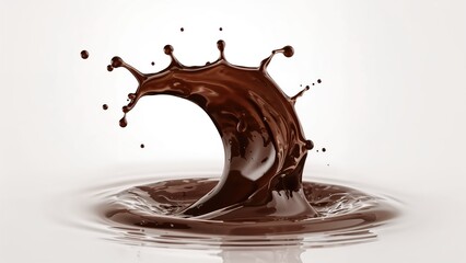 Aufkleber - Abstract backdrop with a splash of chocolate or cocoa in wave form