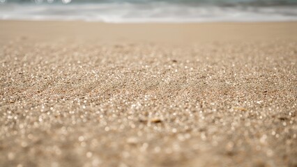 Poster - Macro shot of beach sand formations during summertime