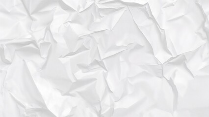 Poster - Detailed view of a wrinkled sheet of paper laid flat on a white surface