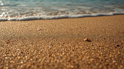 Poster - Sunlit Sand Texture in Close Proximity