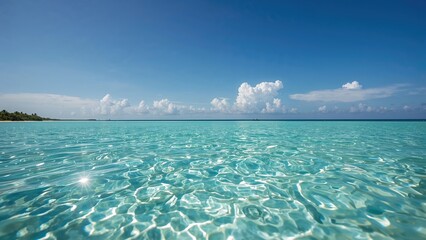 Poster - Transparent sea waters at a vacation spot with vibrant hues