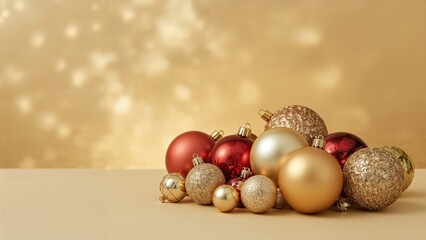 Poster - Festive adornment with a soft-focus golden setting