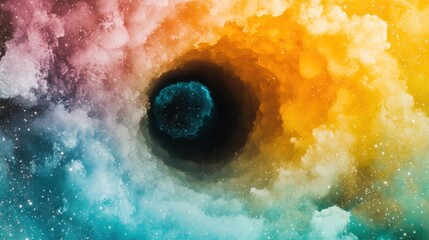 Poster - Colorful cosmic swirl captures the beauty of deep space in vibrant hues
