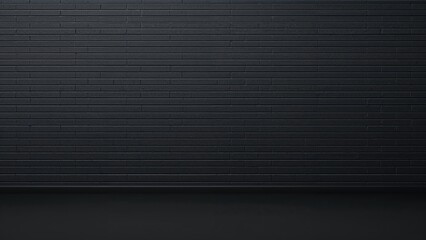 Poster - Interior view of a sleek loft with black brick wall. Design background