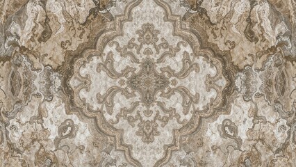 Poster - The design etched into the stone surface