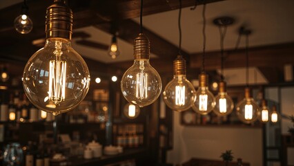 Poster - Old-fashioned lighting fixtures in elegant wine room