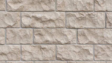 Poster - Exterior architectural facade featuring a brickwork wall corner with sand gray limestone bricks