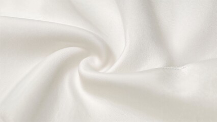 Poster - Tight frame on white cotton textile, focusing on its tender surface and soft folds bathed in warm, natural light to evoke a peaceful, natural sensation.