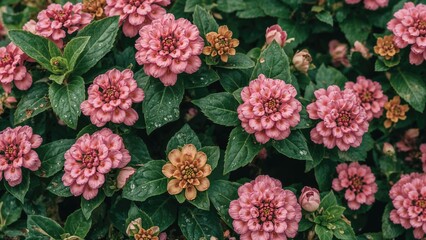 Poster - Lush Lantana Floral Design Backdrop