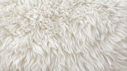 Poster - Distant view of a white fabric with a furry, fleece-like surface