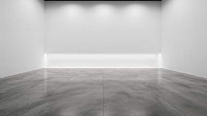 Poster - Shop display perspective highlighting a gradient wall and polished concrete floor in a studio