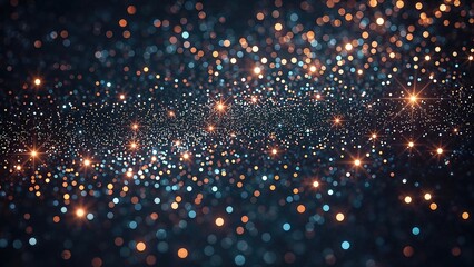Poster - Festive illumination, celebratory fireworks, and a textured abstract design featuring shimmering sparkles and glowing snowflakes, elegant winter holiday theme
