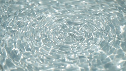Poster - Trendy textured water surface with desaturated colors, including ripples and bubbles in a serene setting.