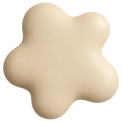 Poster - Abstract Beige Blob Shape Organic Form Design Element for Backgrounds