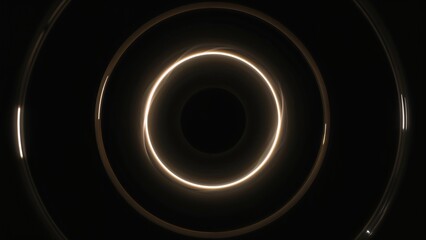 Poster - Luminescent spiral and glowing ring with swirling energy background