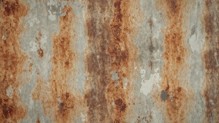 Poster - Close-up shot of a worn concrete wall with evident rust marks and textured patterns.