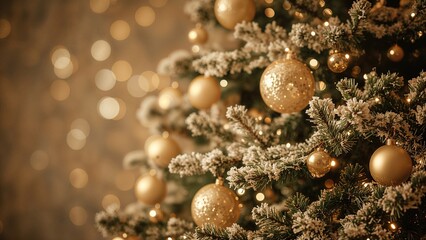 Poster - Old-fashioned colors, a beautifully ornamented and shining Christmas tree