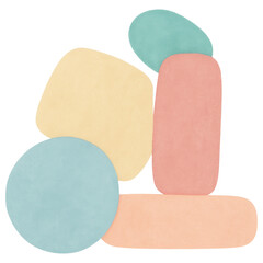 Poster - Abstract pastel shapes background design Soft textured shapes in muted colors perfect for presentations websites