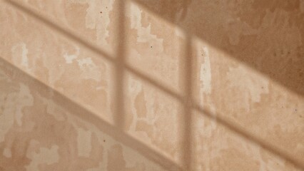 Poster - Minimalist abstract brown concrete backdrop with light and shadow for cosmetic product display