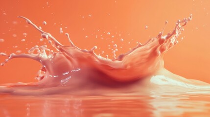 Poster - Colorful splash of liquid creating art against a vibrant background
