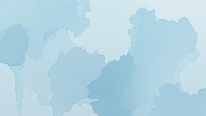 Poster - Light blue abstract watercolor texture with floral motif on canvas