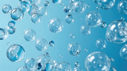 Poster - Vivid globes displayed on a cobalt surface
