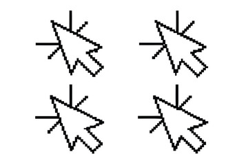 Aufkleber - Vector Image of Four Computer Mouse Cursors in Various Styles and Colors