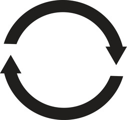 Aufkleber -  circle arrows. Vector elements. Black loading symbol.