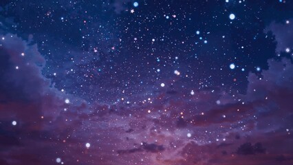 Wall Mural - nighttime cosmic scene with soft-focus stars and the milky way, highlighting the beauty of the seaso