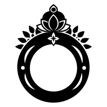 Tapestry Ring vector clean black silhouette design white background