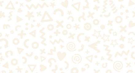Poster - Abstract pattern of light yellow and grey letters and numbers isolated on transparent background