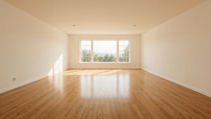 Poster - A room inside a home that is currently unfurnished