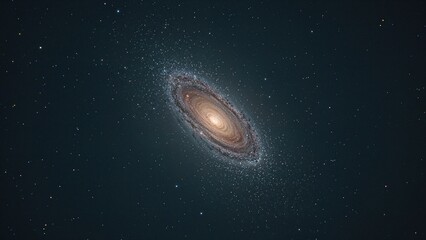 Wall Mural - night sky showcasing a swirling spiral galaxy and countless stars