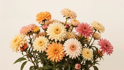 Wall Mural - Plants of the genus Chrysanthemum, known for their flowers, within the Asteraceae family