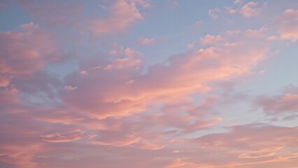 Wall Mural - detailed image showcasing pastel pink and blue clouds against a natural backdrop.