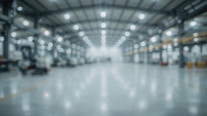Poster - Blurred interior of a factory and warehouse as an industrial backdrop