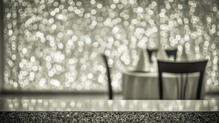 Aufkleber - Abstract monochrome light pattern of mosaic wall with bokeh effect on glass door or window in a blurred secret meeting room. Ideal modern concept for wallpaper, texture, architecture or background use