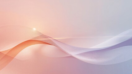 Poster - Corporate abstract flame wave background featuring soft tones, thin curved lines, and gradient effects